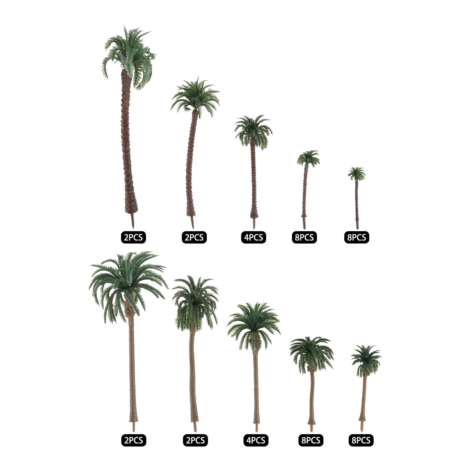 Aquarium Plant Guide - 48Pcs Plastic Palm Tree Miniature Landscape