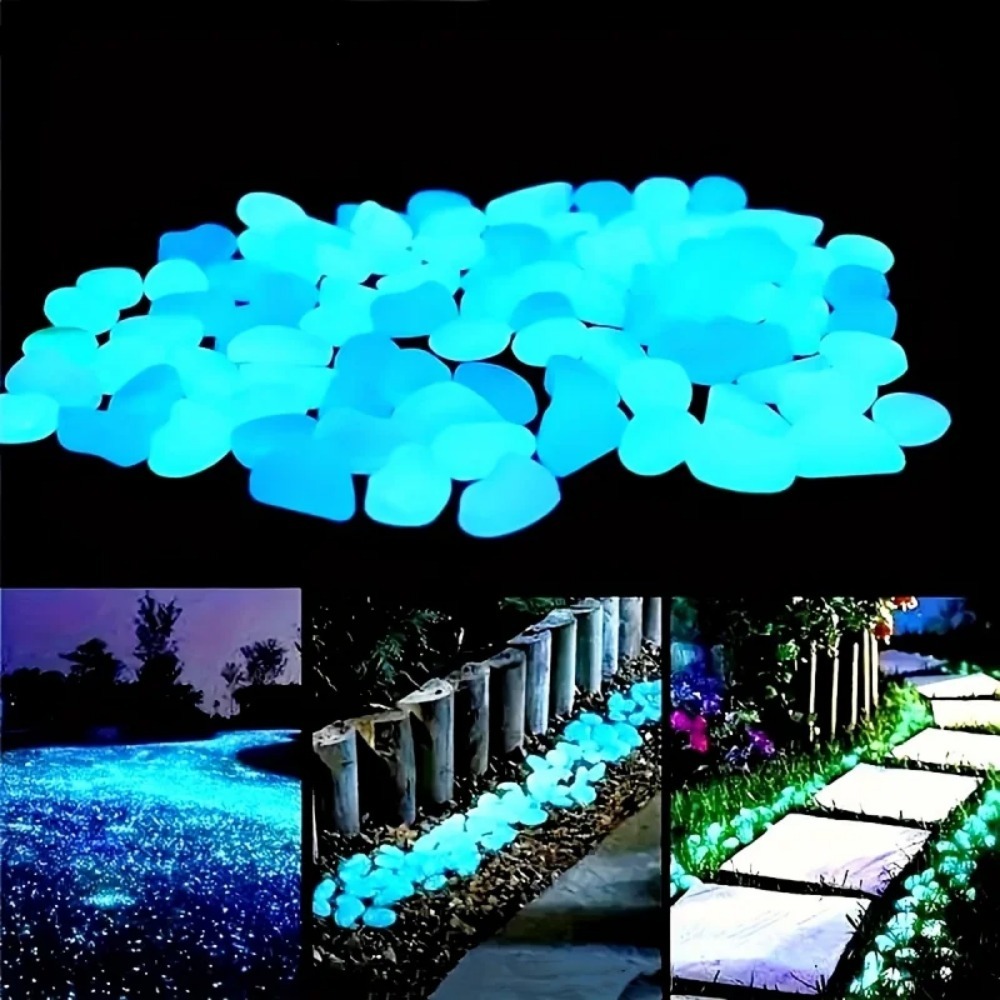Aquarium Plant - 100pcs Glow In The Dark Pebbles,