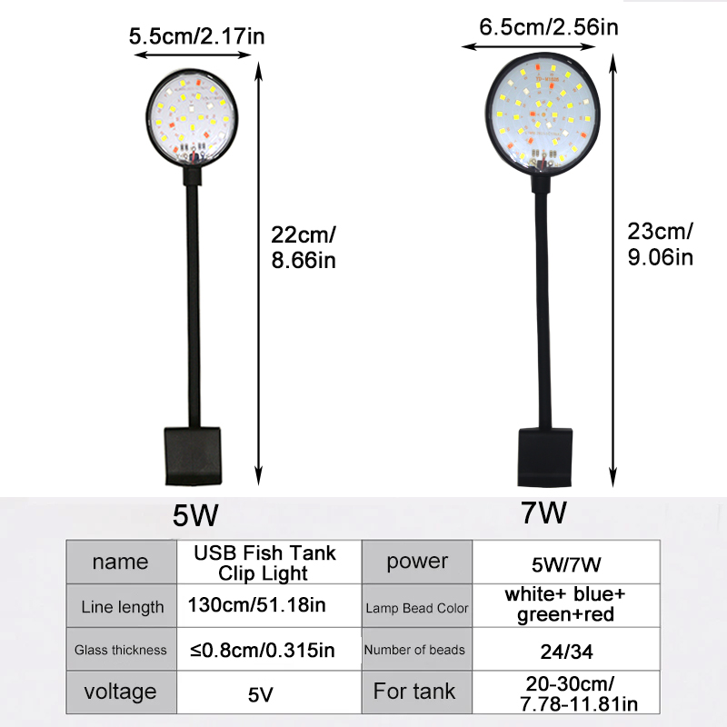 USB Aquarium LED Lamp Fish Tan - Aquarium Plant Light Spectrum 评论和价格
