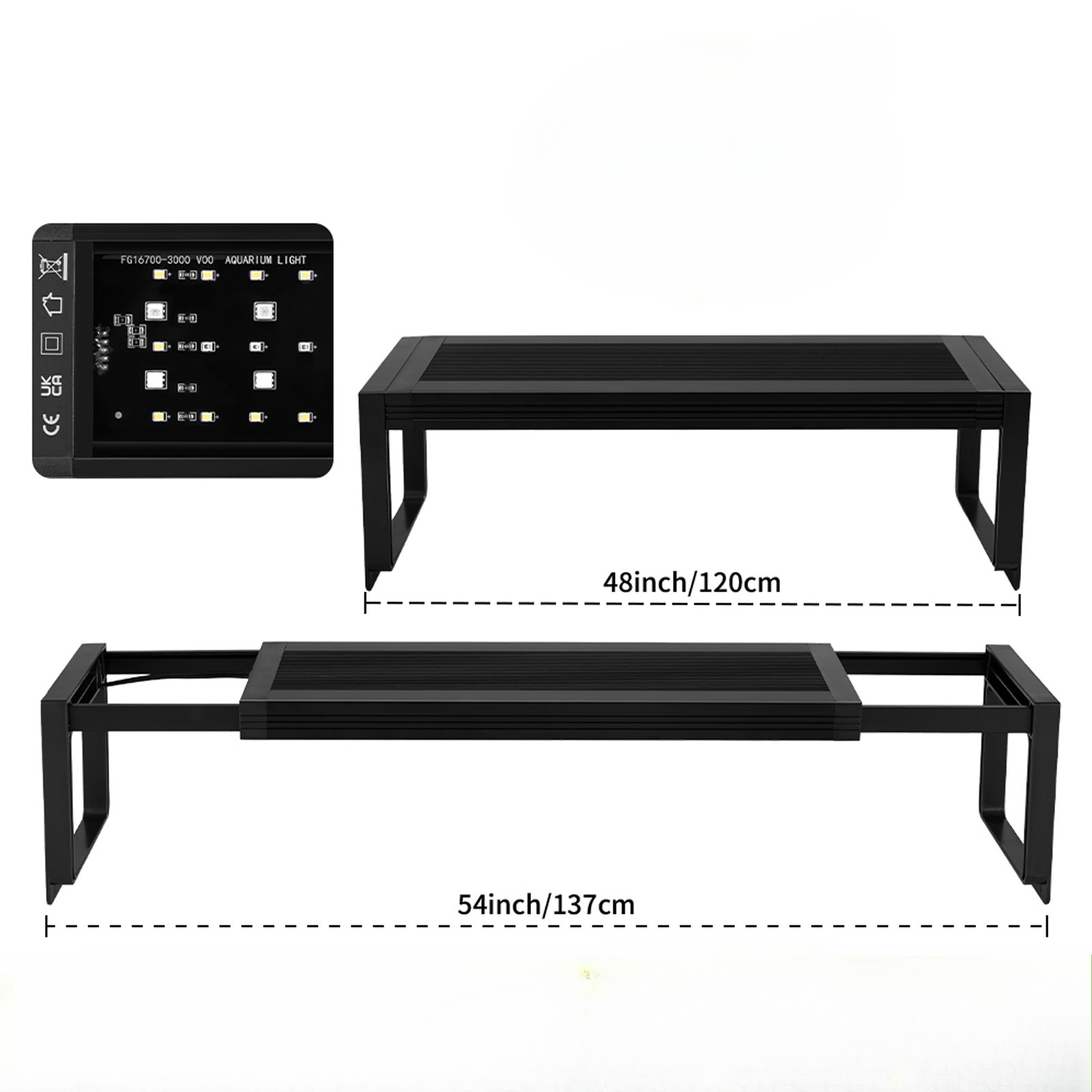 100V-240V Aquarium 24/7 Full S - Planted Aquarium Hanging Light 评论和价格