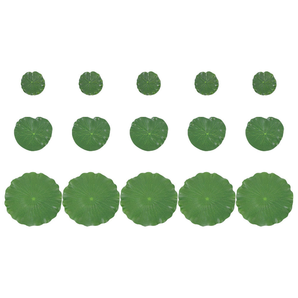 15Pcs Artificial Lily Pads Rea - Aquarium Plant 评论和价格