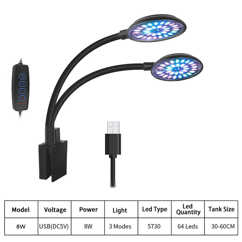 USB Aquarium LED Light Fish Ta - Aquarium Plant Light Spectrum 评论和价格