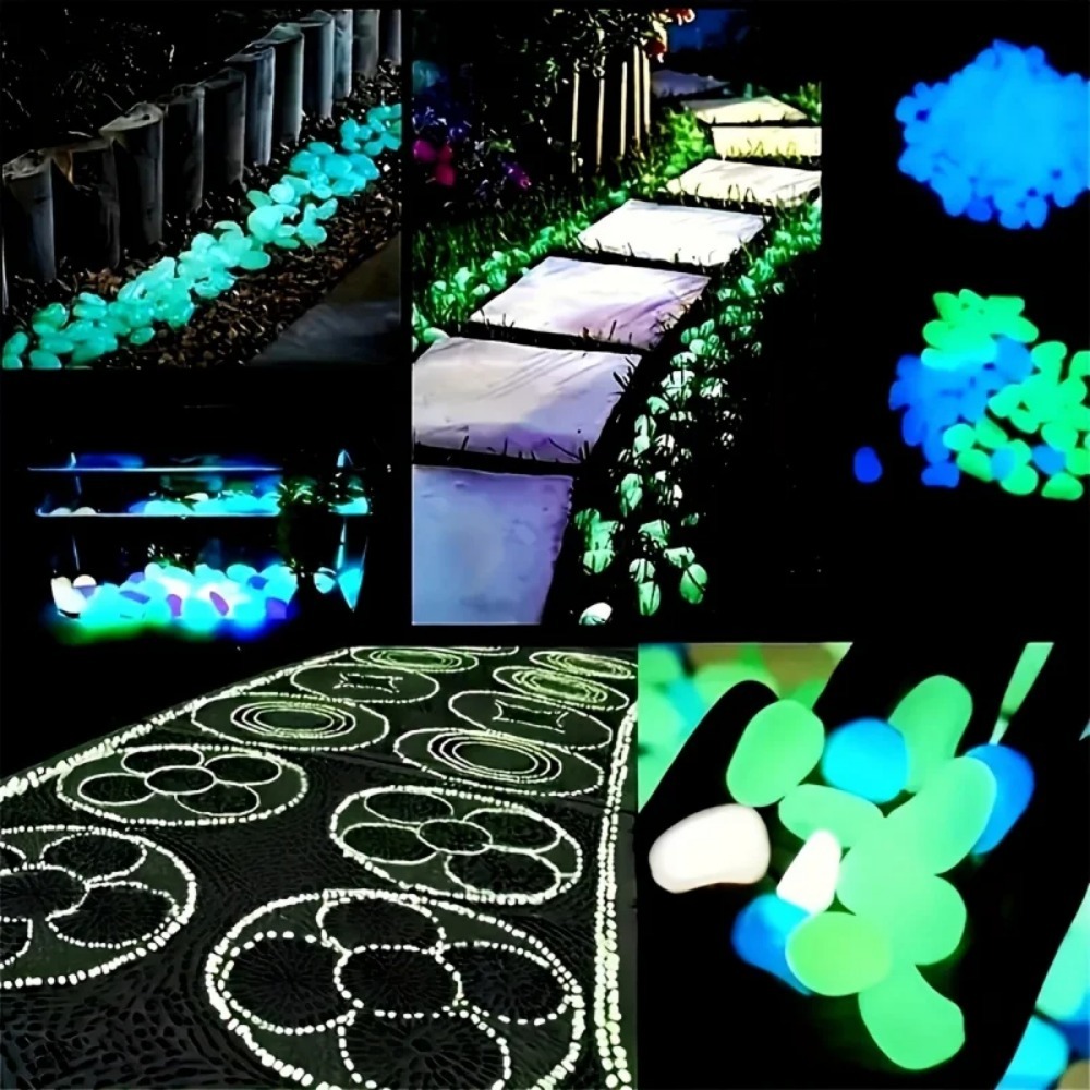 100pcs Glow In The Dark Pebble - Aquarium Plant 评论和价格