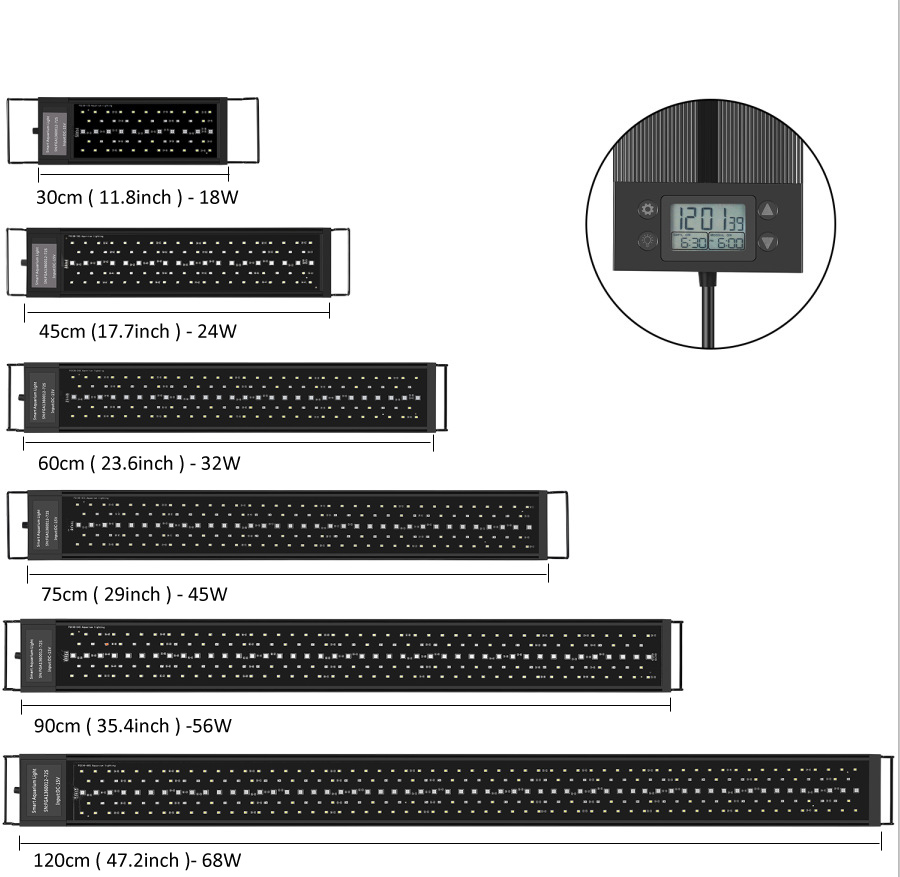 Programmable 8 Colors Auto On  - Aquarium Plant Light Spectrum 评论和价格