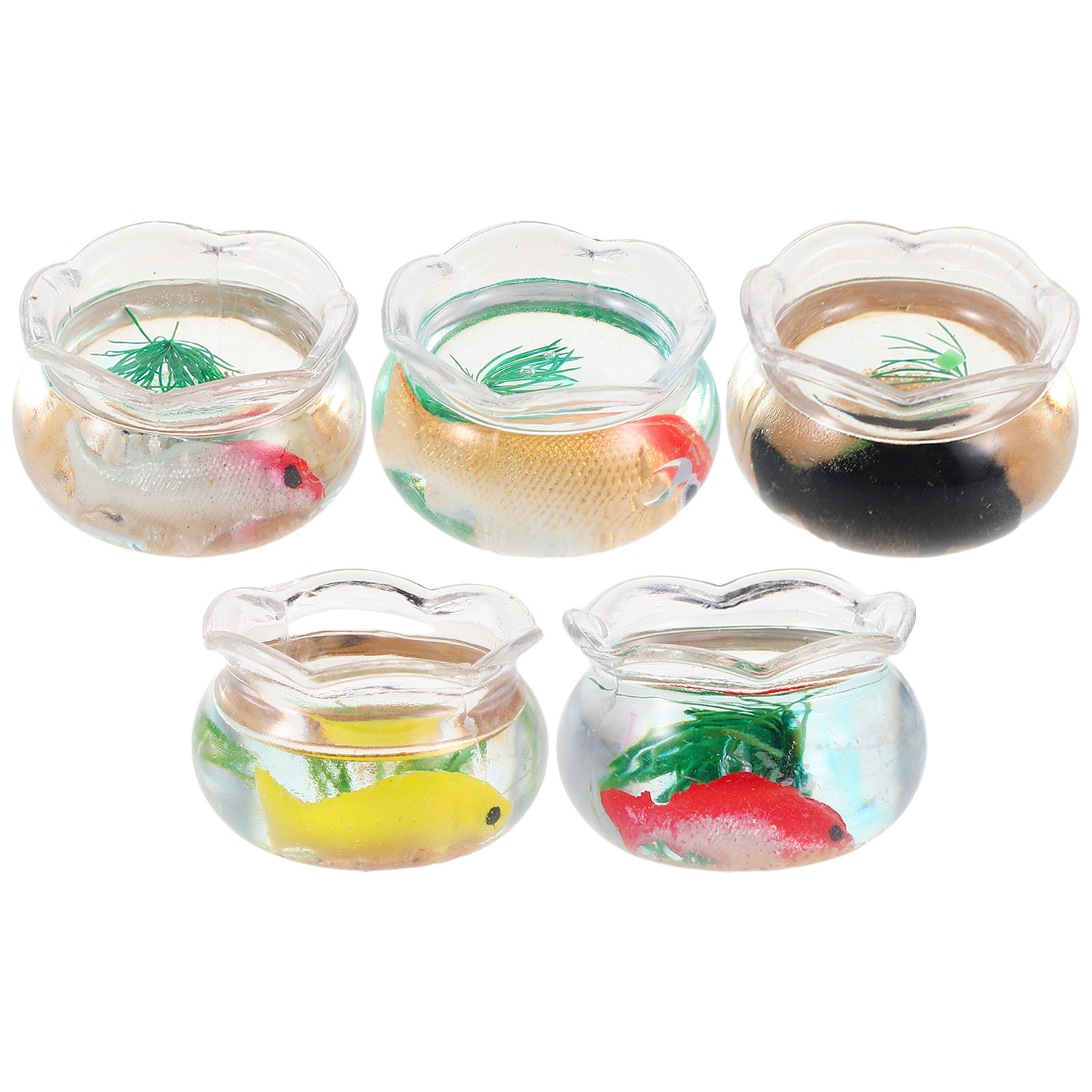 5Pcs Miniature Fish Bowl Small - Aquarium Plant 评论和价格